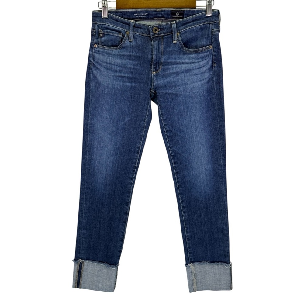 AG Adriano Goldschmied Women's The Stevie Cuff Ankle Slim Low Rise Jeans Size 26